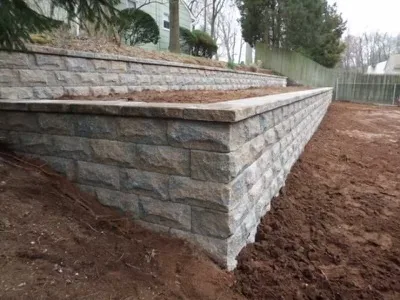 Completed residential retaining wall by Actaeon